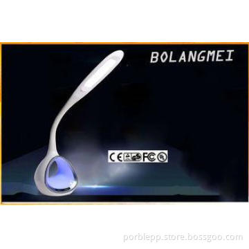 Dimmable Portable LED Table Lamp With Globoid Base In Red ,